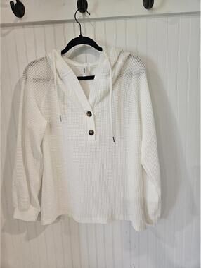 Dokotoo Womens White Waffle Pullover Sweater